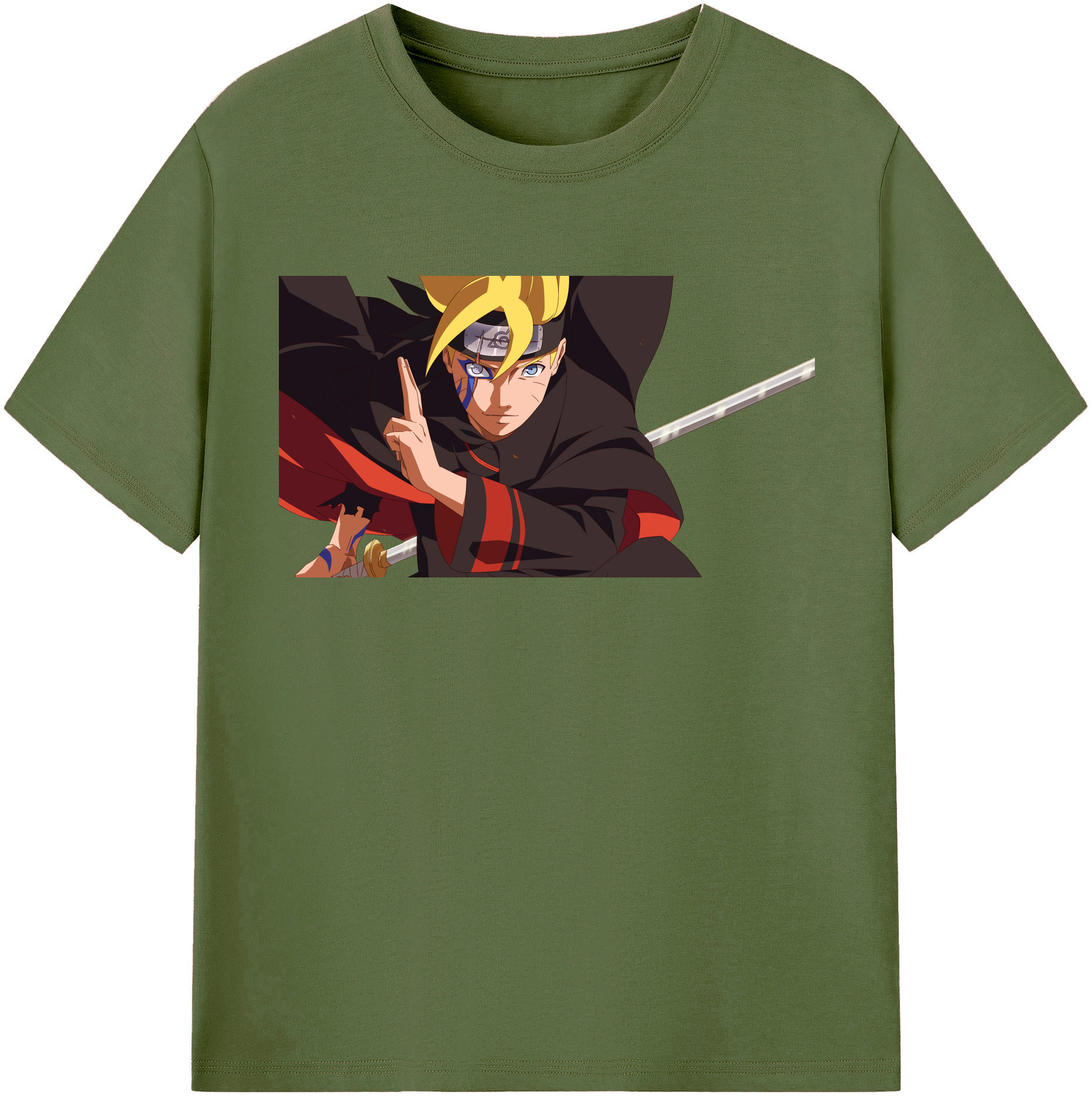 （画像用） NARUTO -ナルト- うずまき ボルト Uzumaki Boruto 綿100％半袖Tシャツ（フロントプリント）